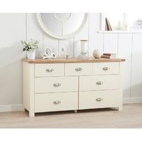 Somerset Oak and Cream 3 Over 4 Drawer Chest