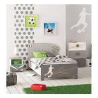 Soccer Childrens Single Bed In Pearl White And Grey