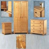 SOL Super Trio Bedroom Set in Antique Pine