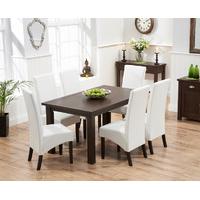 Somerset 150cm Dark Oak Dining Table with Dakota Chairs
