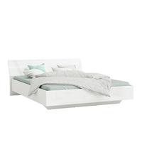 Sophia Modern Double Bed In White High Gloss