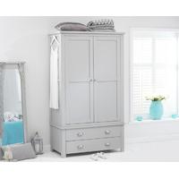 somerset grey two door two drawer wardrobe