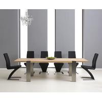 Soho 180cm Solid Oak and Metal Extending Dining Table with Hampstead Chairs
