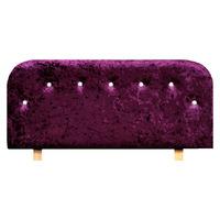 sophia velvet headboard single purple