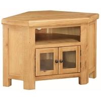 Somerset Oak TV Unit - Corner