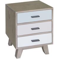 sorrento reclaimed pine bedside cabinet 3 drawer