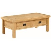 Somerset Oak Coffee Table with Drawer - Large