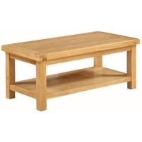 Somerset Oak Coffee Table With Shelf - Large