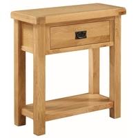 Somerset Oak Hall Table With Drawer - Medium