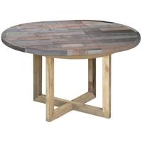 sorrento reclaimed pine extending dining table round