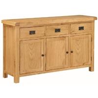 Somerset Oak Sideboard 3 Door 3 Drawer