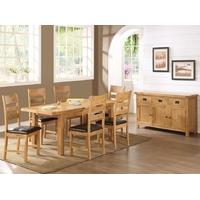 somerset oak extending dining set with 6 chairs