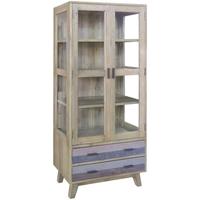 Sorrento Reclaimed Pine Glazed Display Cabinet