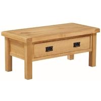 Somerset Oak Coffee Table With Drawer - Small