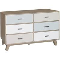 Sorrento Reclaimed Pine Wide Chest of Drawer - 6 Drawer