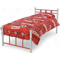 soccer red 3ft single bed