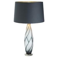 sofia grey glass table lamp base only