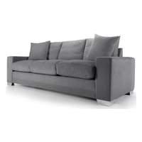 soho three seater sofabed in grey