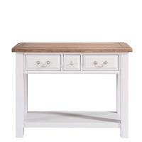 Somerton Oak Console Table, Grey