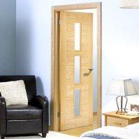 Sofia 3L Oak Internal Door with Clear Safety Glass - Prefinished