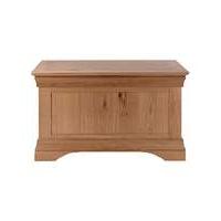 Solid Oak and Oak Veneer Storage Ottoman