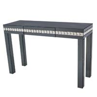 Solano Modern Smoke Glass Console Table With Drawer