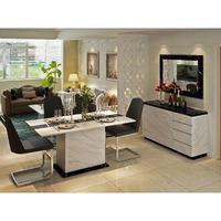 Sonati Marble Effect Rectangular Dining Table With 4 Bolza Chair