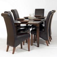 Soho Wooden Extending Dining Table With 6 Chairs Chair