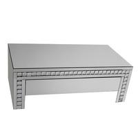 Solano Mirrored Glass Coffee Table With 1 Drawer