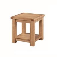 Solero End Table Square In Ashwood With Undershelf