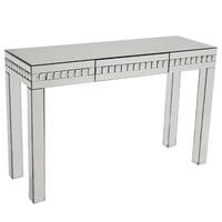 Solano Mirrored Glass Console Table With Drawer