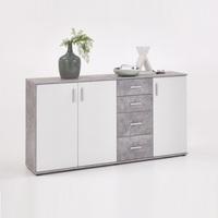Sophia Wooden Large Sideboard In Light Atelier And White
