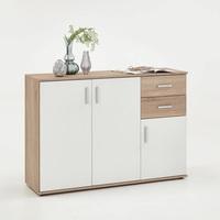 Sophia Wooden Small Sideboard In Canadian Oak And White