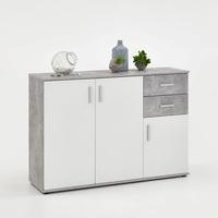 Sophia Wooden Small Sideboard In Light Atelier And White