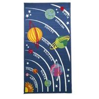 Solar System Kiddy Planets Rug, Multi, 80 x 120 Cm