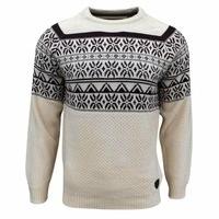 Soul Star Men\'s Venzy Nordic Knitted Jumper Sand