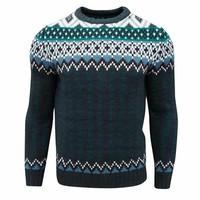 Soul Star Men\'s Carcus Nordic Double Knit Jumper Charcoal