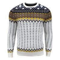 Soul Star Men\'s Carcus Nordic Double Knit Jumper Ecru