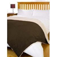 Soft Touch Cosy Sherpa Luxurious Throw Blanket, Chocolate