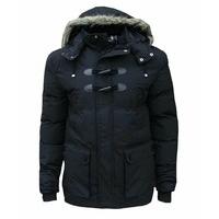 Soul Star Turp Men\'s Padded Casual Winter Fashion Coat Jacket Parka black