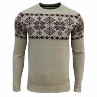 Soul Star Men\'s Boatsman Nordic Jumper Taupe