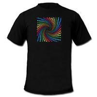 Sound and Music Activated Spectrum VU Meter EL Visualizer T-shirt (2AAA)