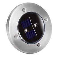 Solar 2-LED Decking Ground Light for Garden Landscape Lighting, Pathway, Stairway