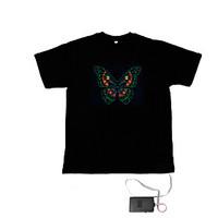 Sound and Music Activated EL Visualizer VU-Spectrum Dancer T-shirt (2AAA)