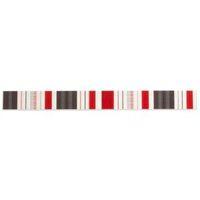 Solaris Red Striped Ceramic Border Tile (L)500mm (W)50mm