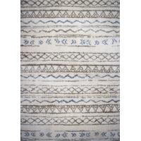 Soft Fluffy Cream Microfibre Moroccan Lounge Area Rug - Maya 120x170cm