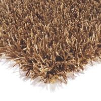 Soft Thick Yarn Bronze Brown Shaggy Rug - North 100x150