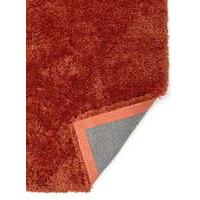 Soft Luxurious Warm Terracotta Shaggy Rug 60x120