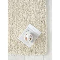 soft fluffy polyester cream shaggy rug 140x200