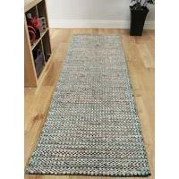 sochi blue wool cotton rug